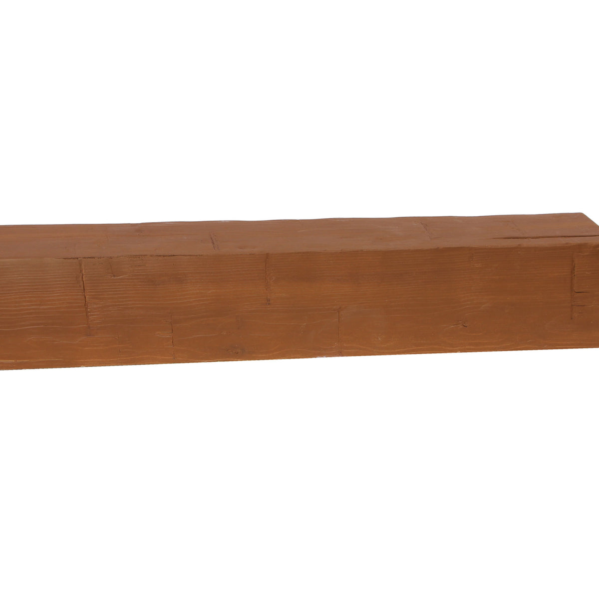 Faux Hand Hewn Fireplace Mantel - Burnt Amber