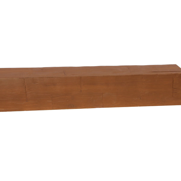 Faux Hand Hewn Fireplace Mantel - Burnt Amber