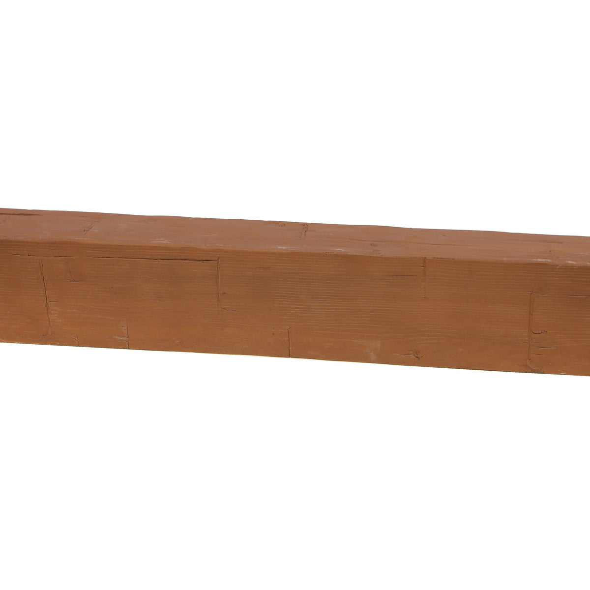 Faux Hand Hewn Fireplace Mantel - Burnt Amber