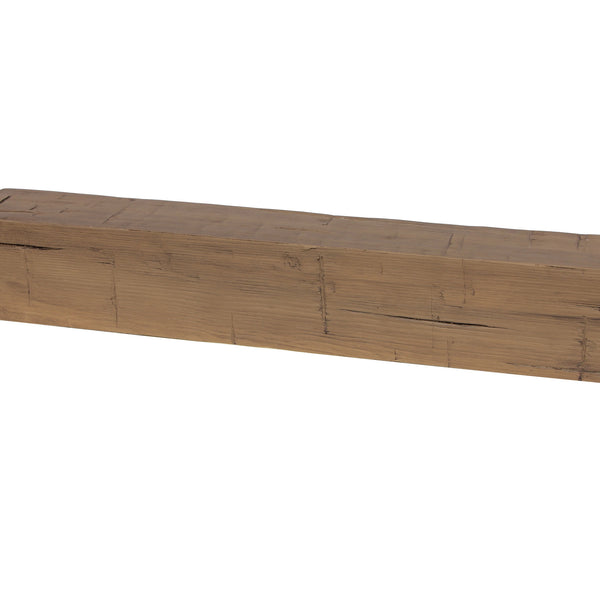 Faux Hand Hewn Fireplace Mantel - Cocoa