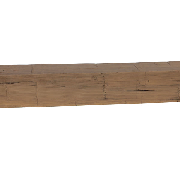 Faux Hand Hewn Fireplace Mantel - Cocoa