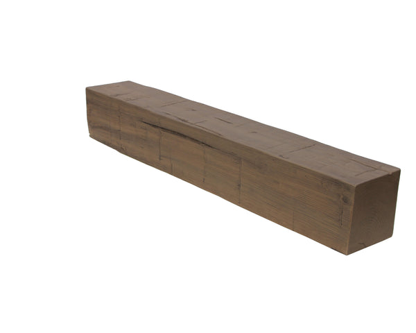 Faux Hand Hewn Fireplace Mantel - Cocoa