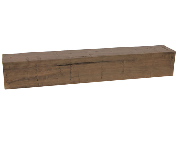 Faux Hand Hewn Fireplace Mantel - Cocoa